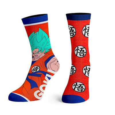 Dragon Ball Super Saiyan Goku Kanji 2 Pack Crew Socks