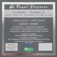 Flanel Sheet Set, 100% Cotton