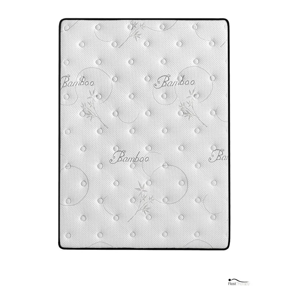 12 Inch Bliss Bamboo Plush Hybrid Pocket Coil Mattress With Cool Gel Memory Foam - Available 4 Sizes