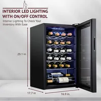 24 Bottle Compressor Wine Cooler Refrigerator W/lock | 41f-64f Digital Temperature Control Wine Fridge- Black