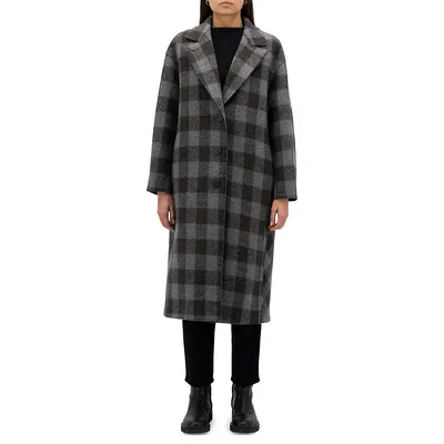 Manteau en laine à carreaux Vichy Great