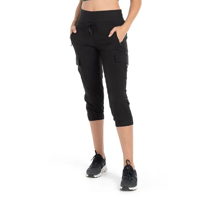 Kyodan Cargo Woven Crop Lightweight Jogger With Bottom Cuffs And Pockets