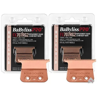 2x Rose Gold Fx707rg2 Replacement Deep Tooth T-blade 2.0mm