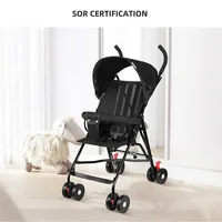 Foldable Lightweight Baby Strollers With Removable Canopy And Soft Footrest
