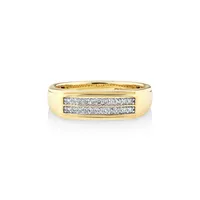 Men's Ring With Carat Tw Of Diamonds In 10kt Yellow Gold