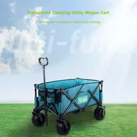 Collapsible Camping Gear Grocery Outdoor Utility Wagon Cart With Heavy Duty Wheels for Beach Outdoor Camping Garden All Terrain