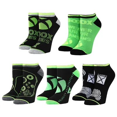 Xbox Controller Logo 5 Pack Juniors Ankle Socks