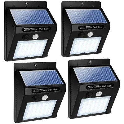 4pcs 30 Leds Solar Motion Sensor Light Outdoor Wireless Solar Powered Wall Light