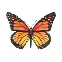 Metal Butterfly Wall Decor Orange Monarch