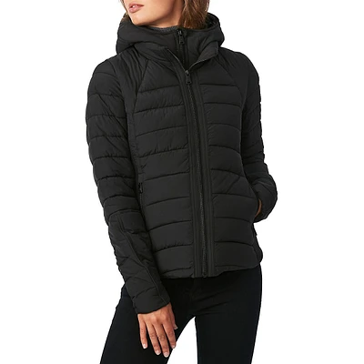 Stand-Collar Quilted Jacket
