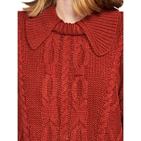 Bonrieux Cable-Knit Collared Sweater