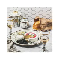 Sterling Check Enamel Charger Plate