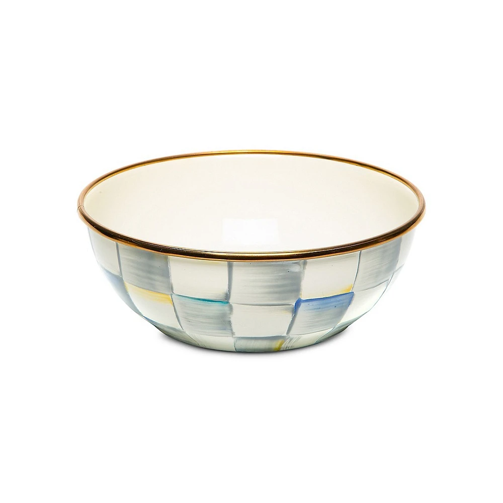 Sterling Check Enamel Everyday Bowl