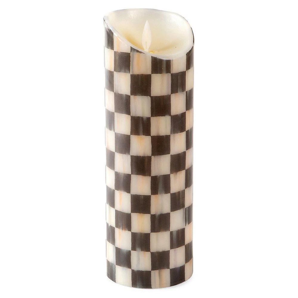 Courtly Check Flicker 9" Pillar Candle