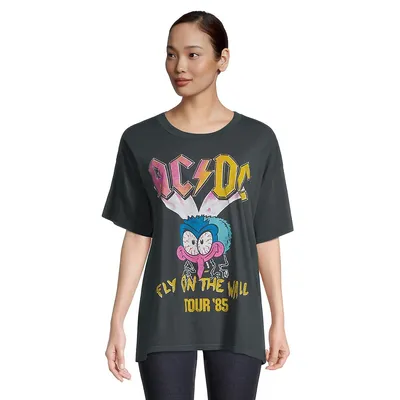 T-shirt surdimensionné à motif AC DC Fly On The Wall Tour 85
