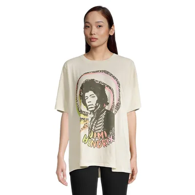 T-shirt à motif Jimi Hendrix Spiral