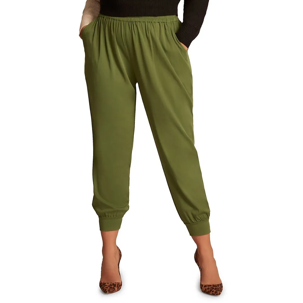 Oversized joggers - Khaki green - Ladies