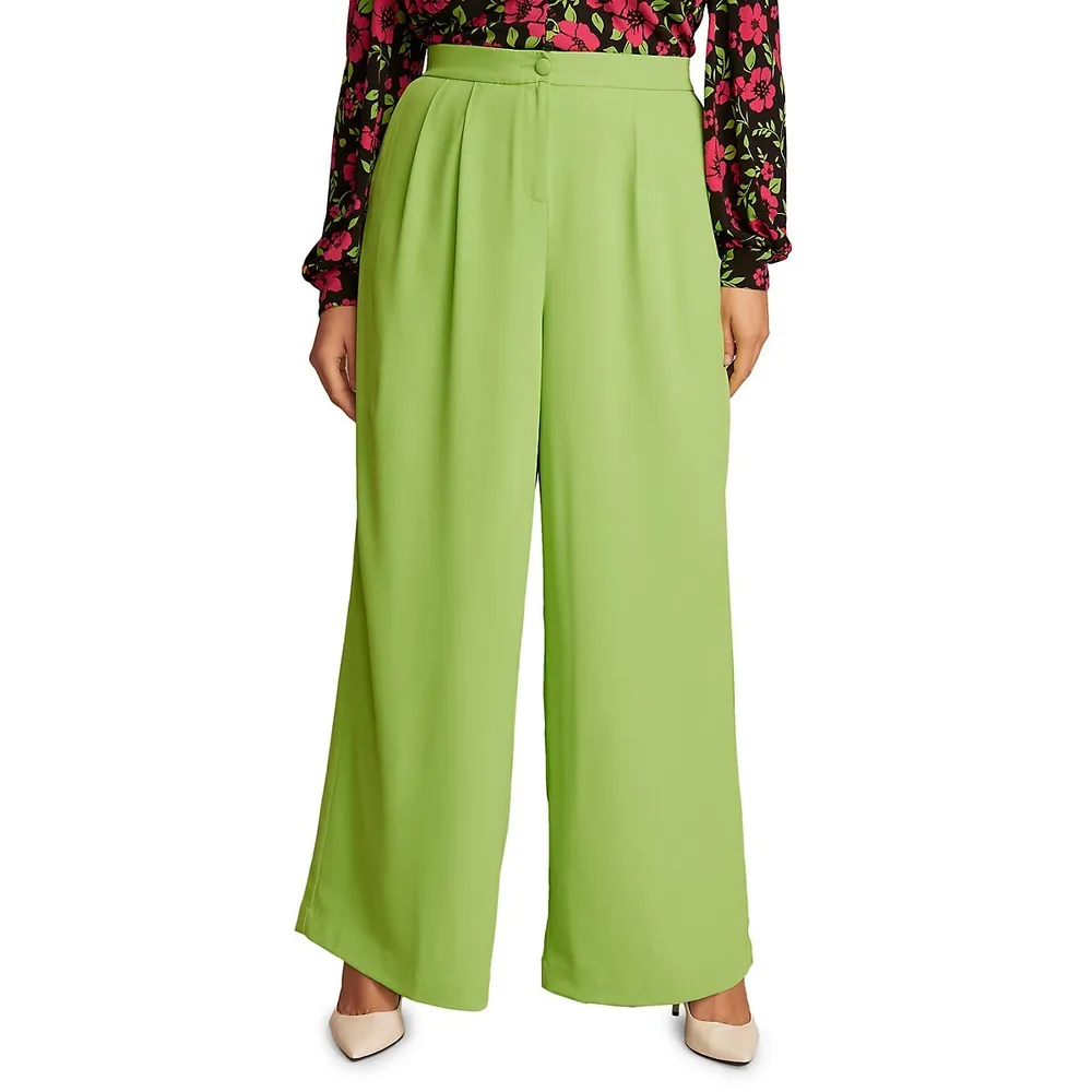 Plus Macy Wide-Leg Dress Pants