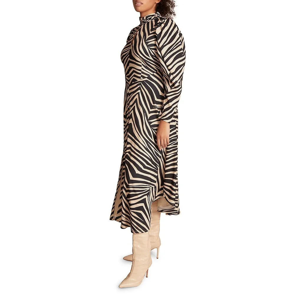 Plus Leela Animal-Print Midi Dress