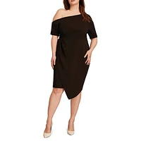 Plus Adeline Off-The-Shoulder Midi Dress