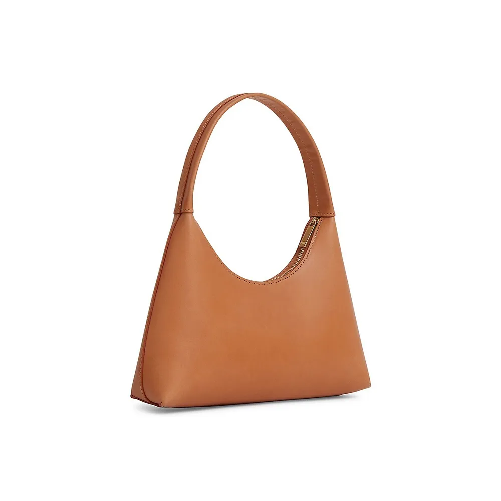 Versace Nude Calf Leather Small Hobo Shoulder Women's Bag