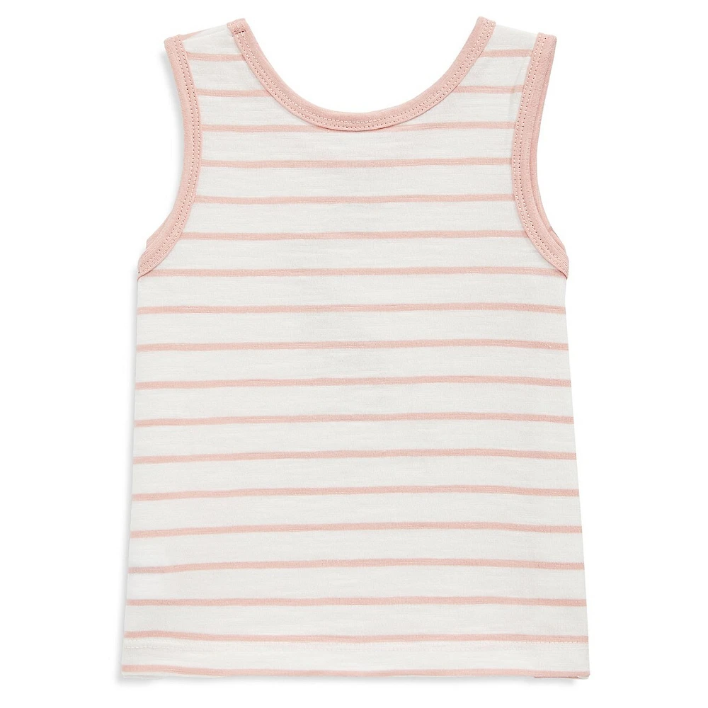 Little Girl's Organic Cotton Pocket Tank Top