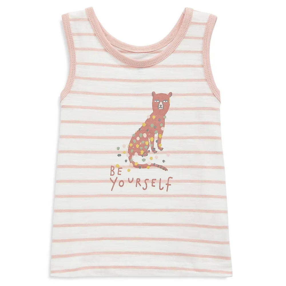 Little Girl's Organic Cotton Pocket Tank Top