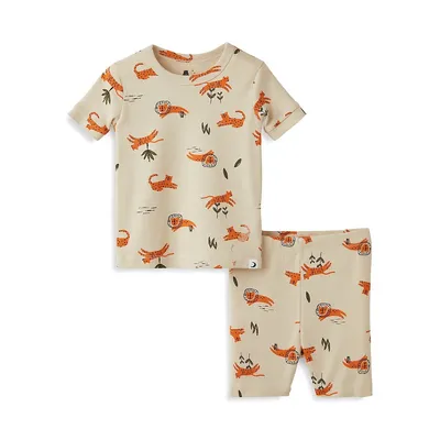 Ensemble pyjama 2 pièces à imprimé animalier pour petit garçon