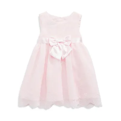 Baby Girl's Embroidered Bow Sleeveless Dress