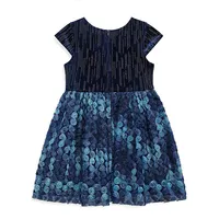 Little Girl's Sparkling Rosette Skirt Dress