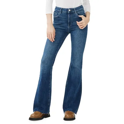 Mia High-Rise Skinny Flare Jeans