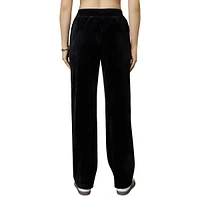 Velour Wide-Leg Pants