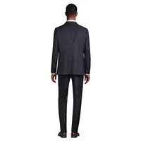 Slim-Fit Large Plaid Nested Wool Suit