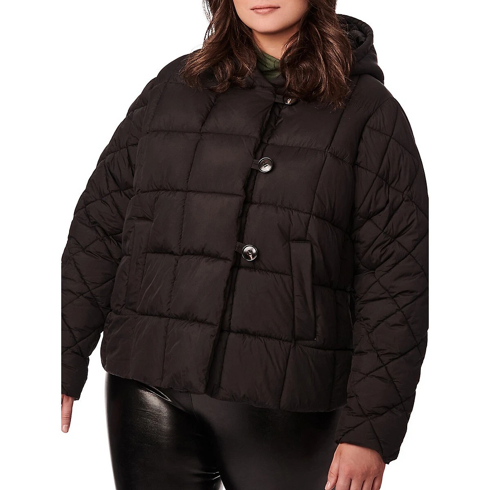 Plus Box Quilt Puffer Jacket