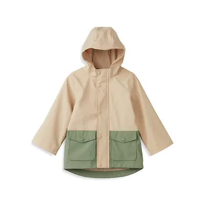 Little Girl's Splash Water-Resistant Raincoat