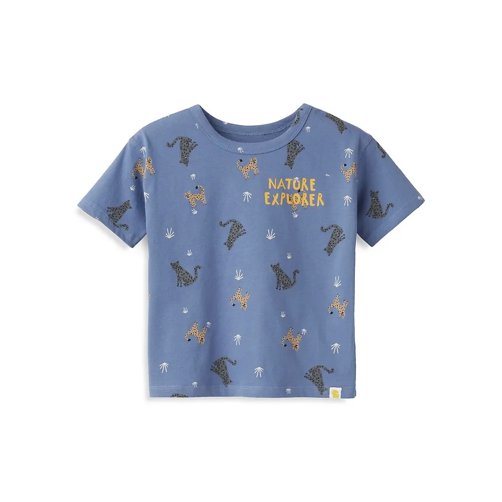 T-shirt graphique en coton pour petit garçon