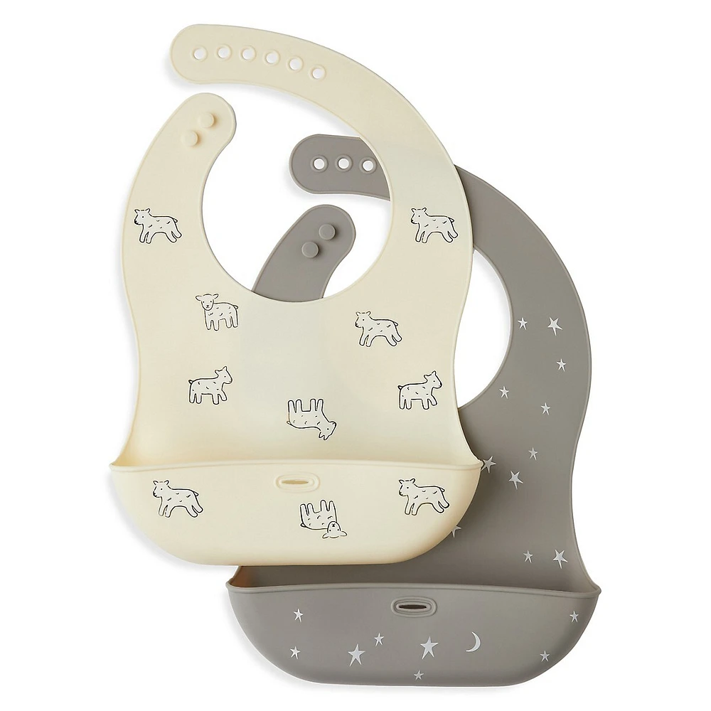 Baby's 2-Pack Silicone Bibs