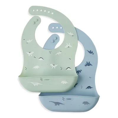 Baby's 2-Pack Silicone Bibs
