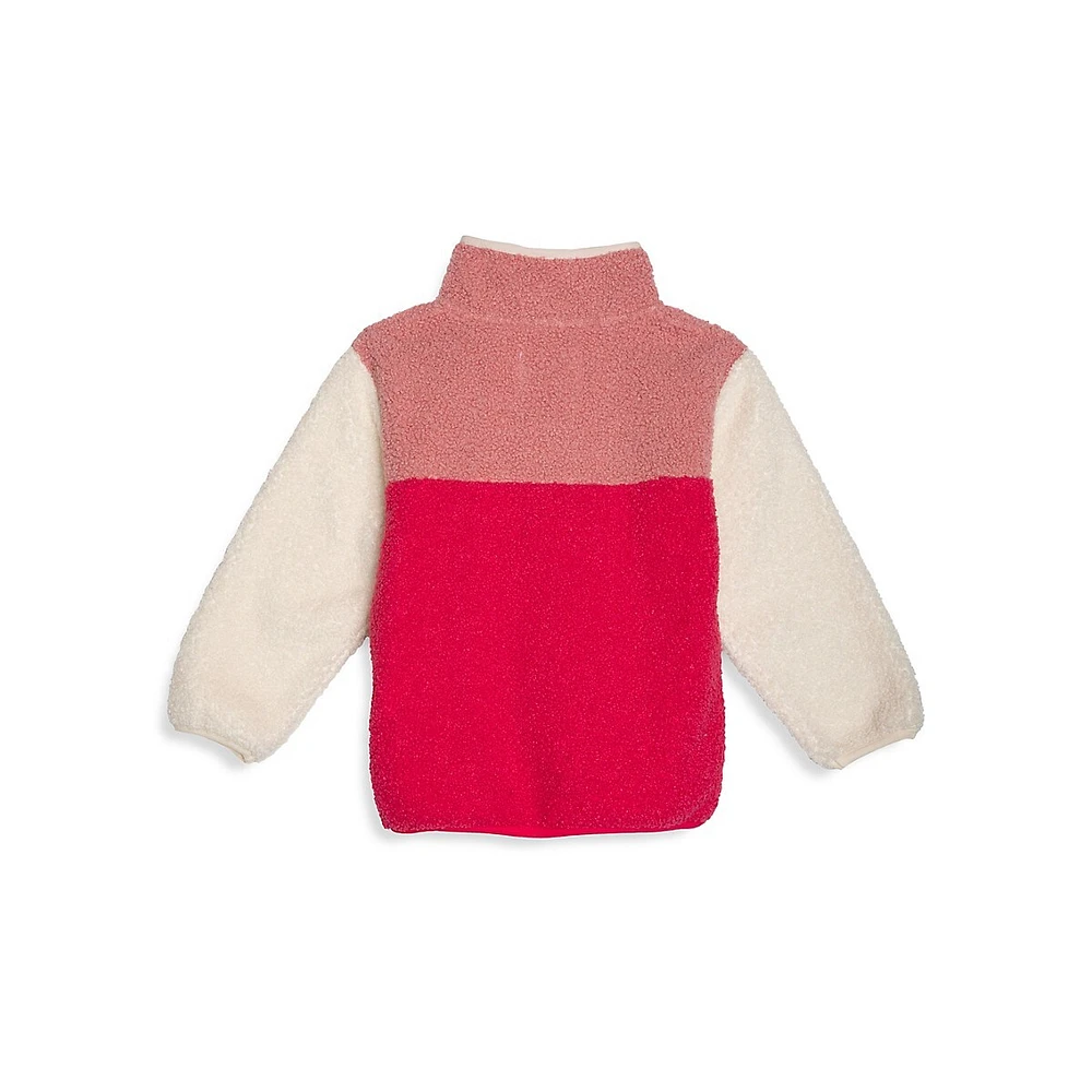 Baby's & Little Kid's Play Colourblock Teddy Fleece Popover Top