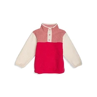 Baby's & Little Kid's Play Colourblock Teddy Fleece Popover Top