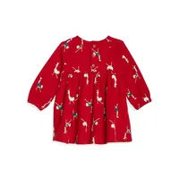 Baby Girl's Party Cozy Printed Dress