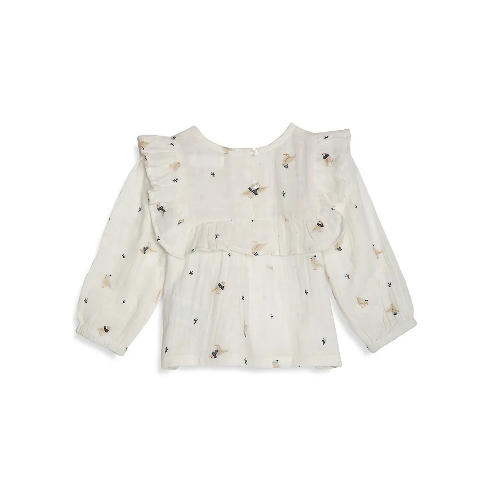 Baby Girl's Party Ruffled Blouse