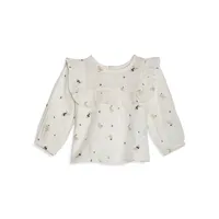 Baby Girl's Party Ruffled Blouse