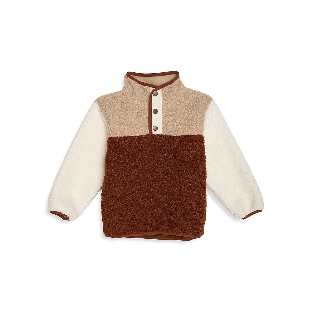 Baby's & Little Kid's Play Colourblock Teddy Fleece Popover Top