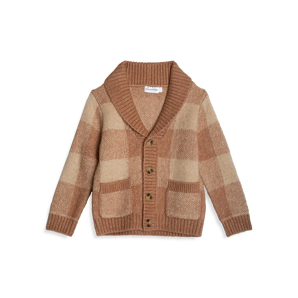 Little Boy's Shawl Collar Cardigan