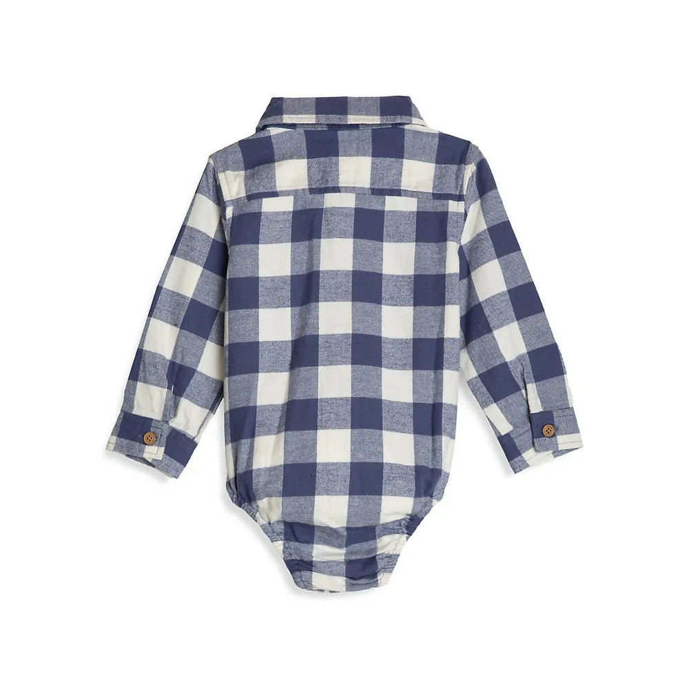 Baby Boy's Flannel Bodysuit