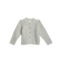 Baby Girl's Play 2-Piece Cable-Knit Cardigan & Hat Set