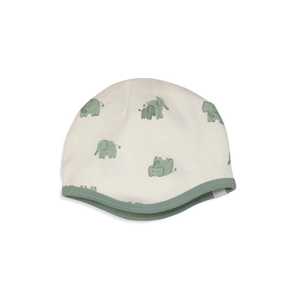 Baby Girl's 2-Piece Printed Organic Cotton Sleeper & Hat Set