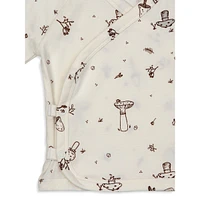 Baby's 3-Piece Organic Cotton-Blend Printed Pyjamas & Hat Set