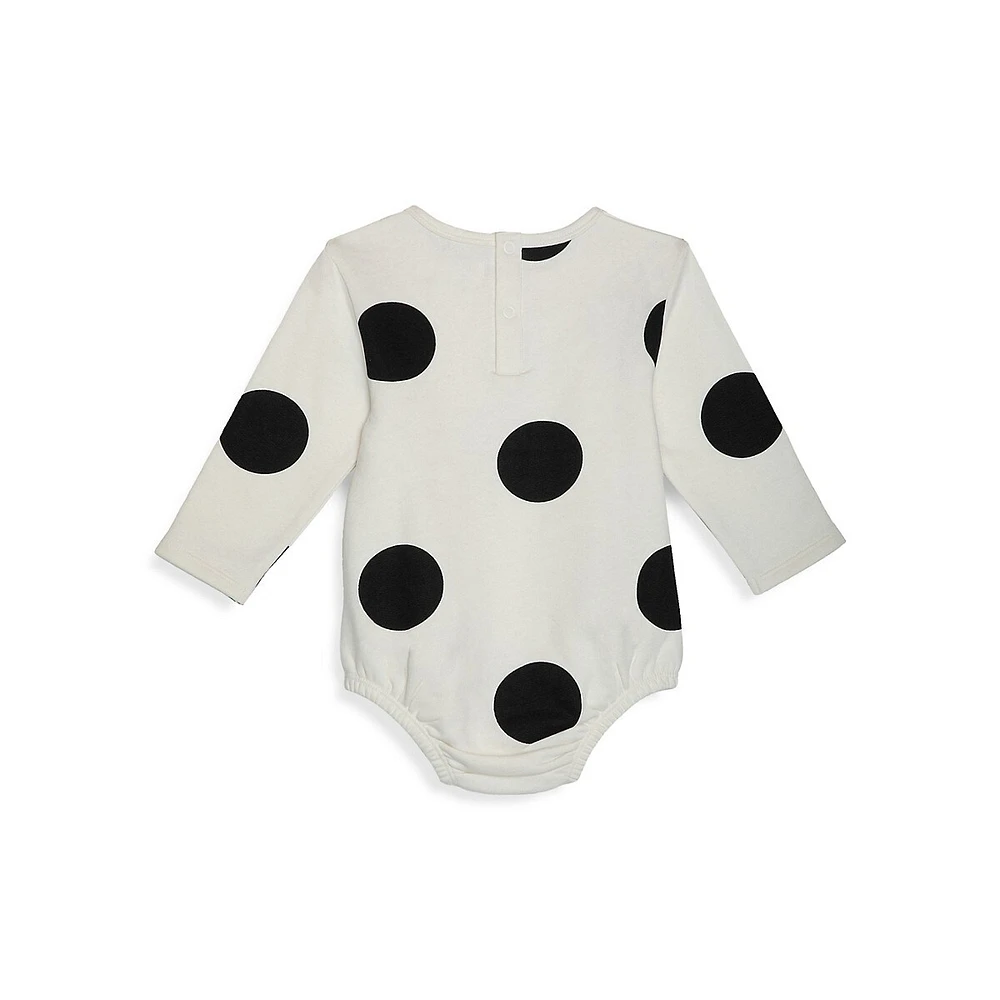 Baby Girl's Play Fleece Polka Dot Bodysuit